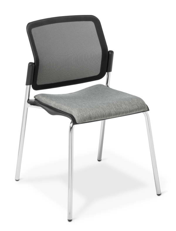 Report4 leg Chrome Frame Seat Uph Keylargo Ash