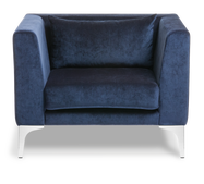 Romano chair Chrome Feet Victory Ink Front on