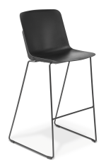 Scout_Bar Stool_Sled_Black