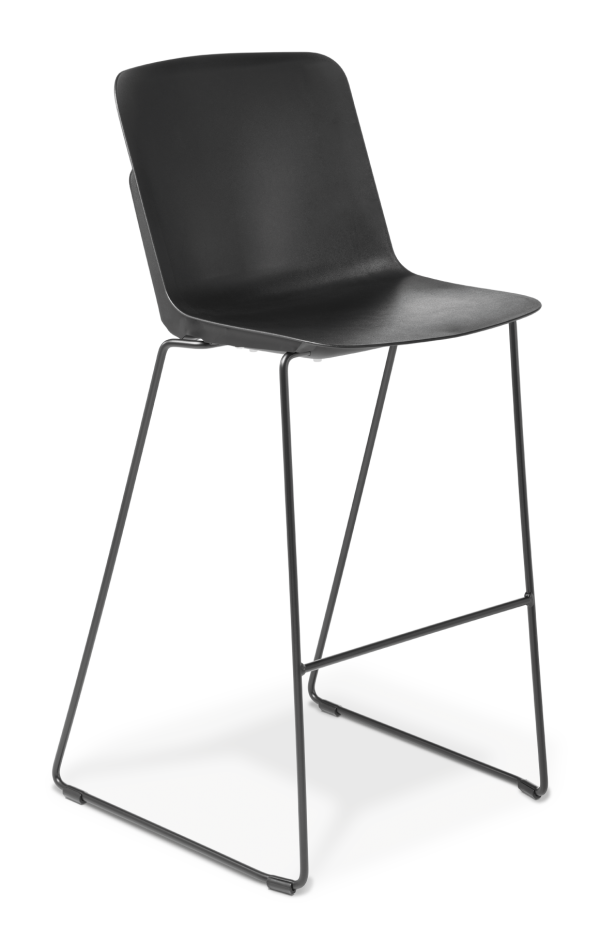 Scout Barstool Sled Black Frame
