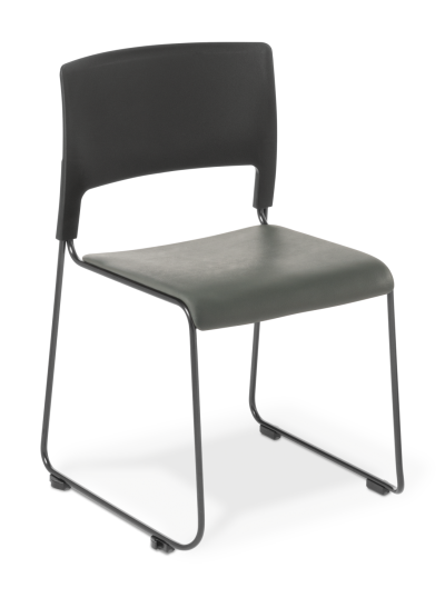 Slim Black Seat Uph Stock Vinyl Grey