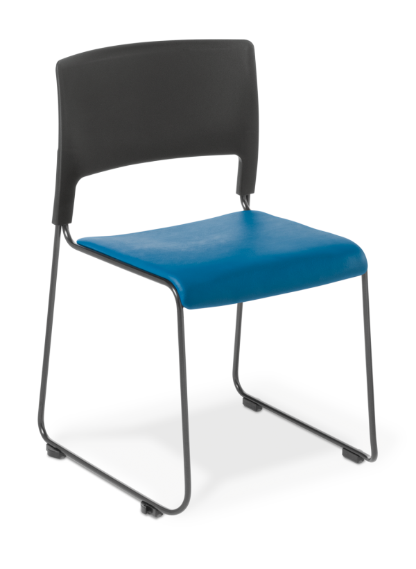 Slim Black Seat Uph Stock Vinyl Blue