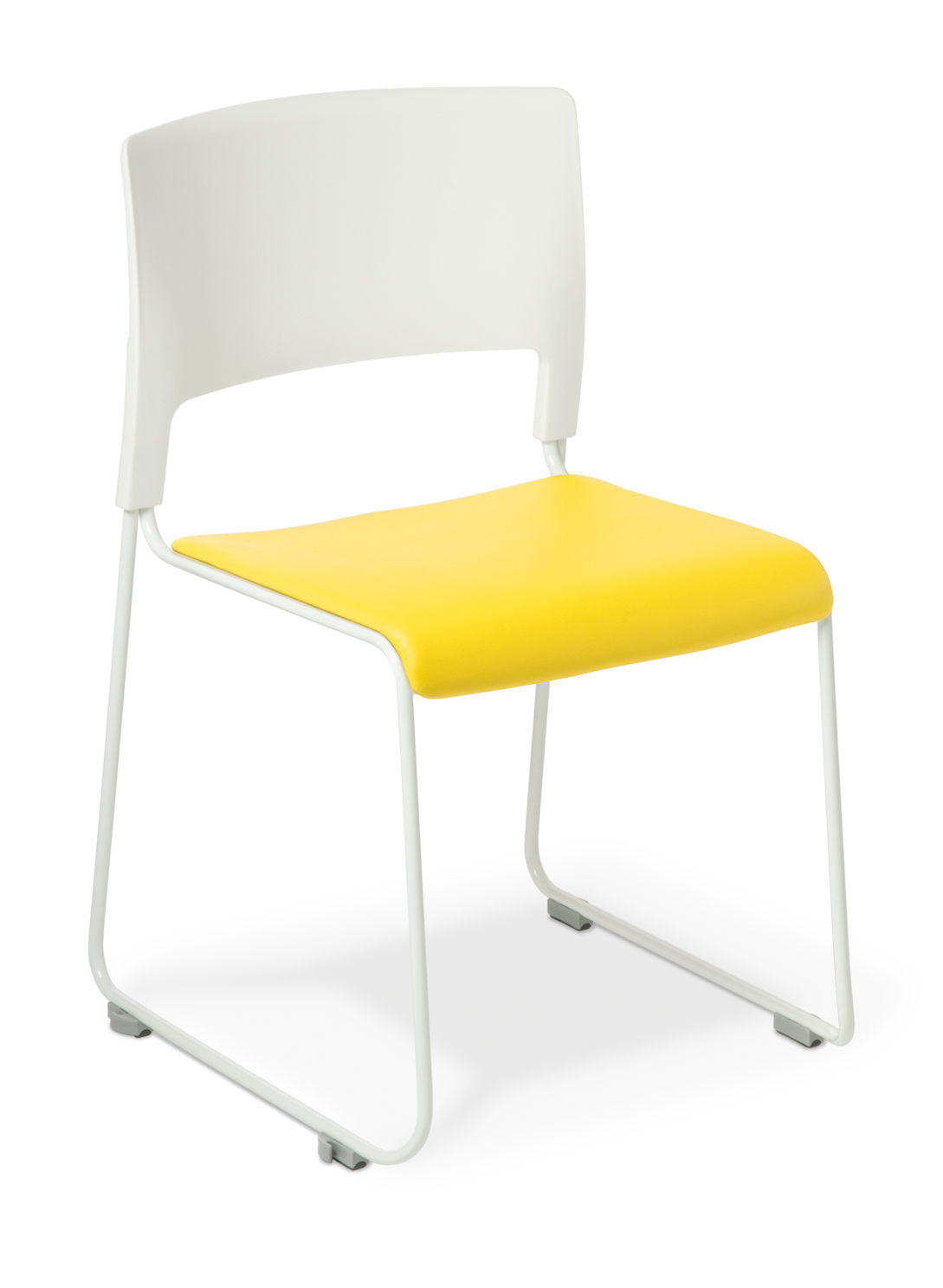 Slim White Seat Uph Stock Vinyl Yellow