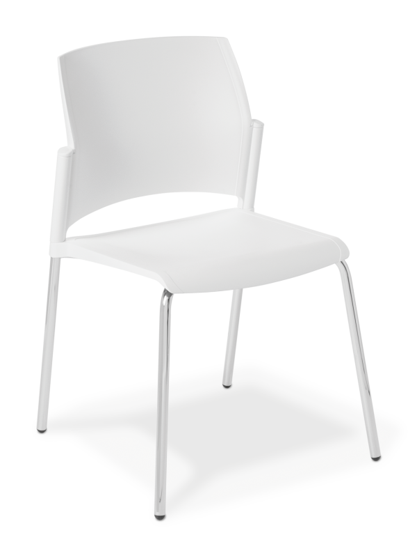 Spring4 leg White Chrome Frame