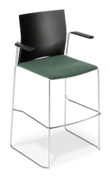 Web_Bar Stool_Black_Chrome Frame_Arms_Seat Uph_Momentum Move